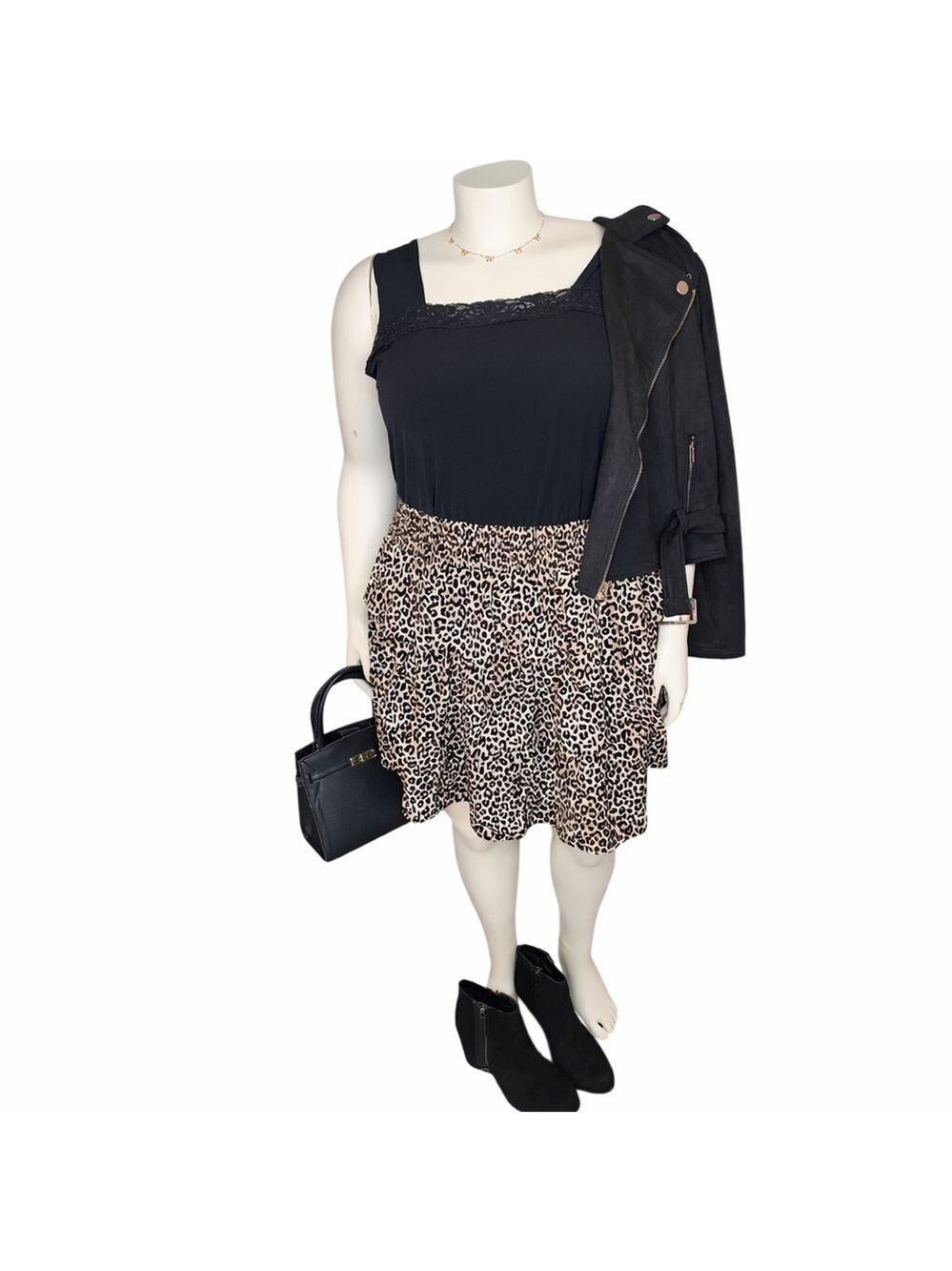 NWT Leopard Tiered Ruffle Skirt 2X | Soft Boho Spring 2026